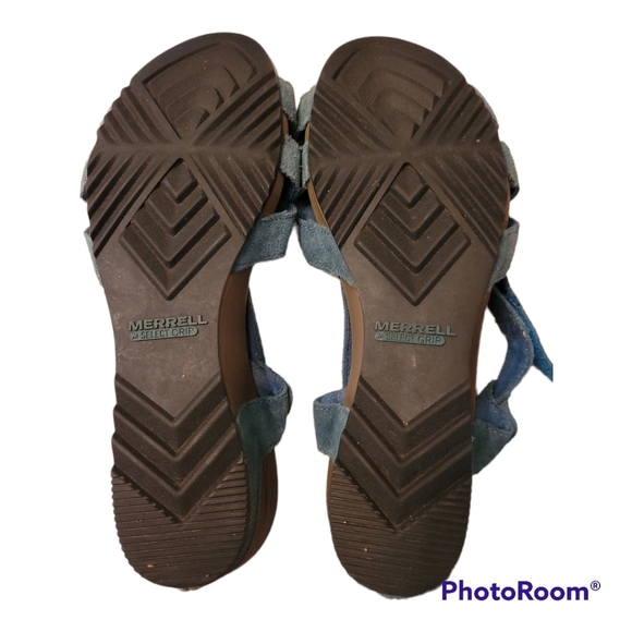 Merrell* Revalli Cross Sandal* Suede Upper* Blue* Sz 10 - Picture 3 of 3